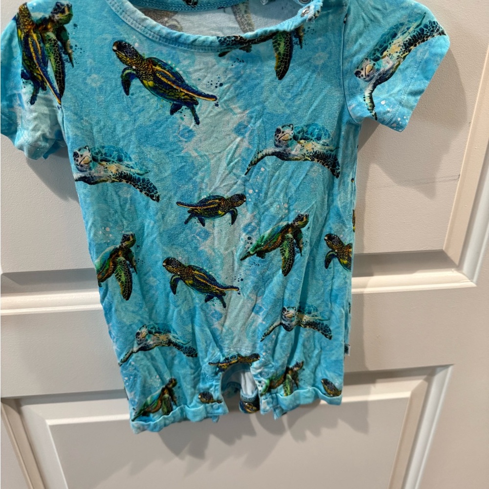 Kids Blue Turtle Print Shirt